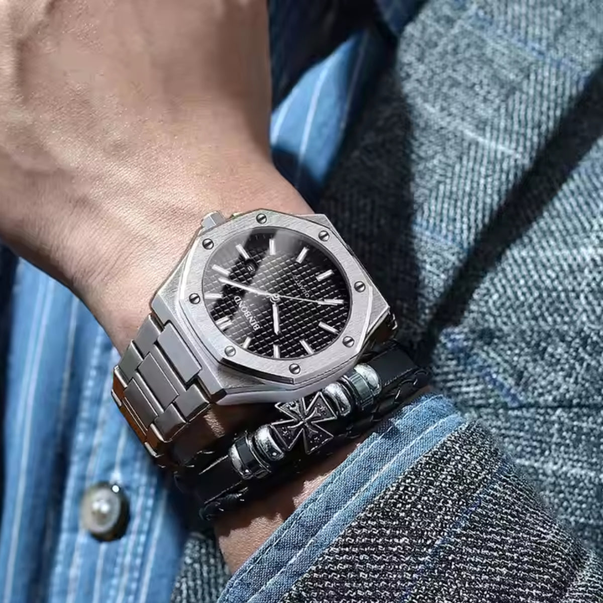 Fashion High Quality Stainless Steel Quartz Watch for Men