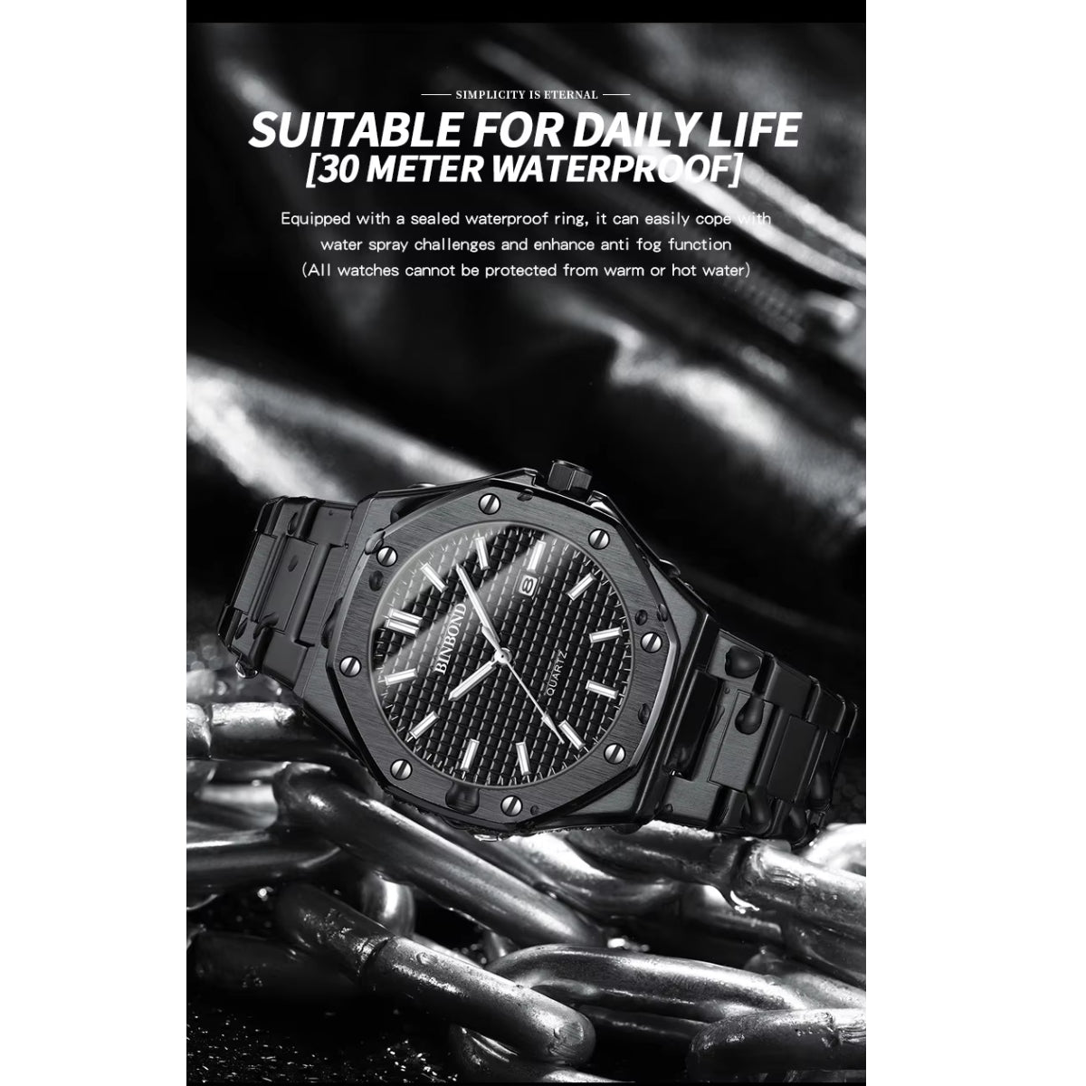 Fashion High Quality Stainless Steel Quartz Watch for Men