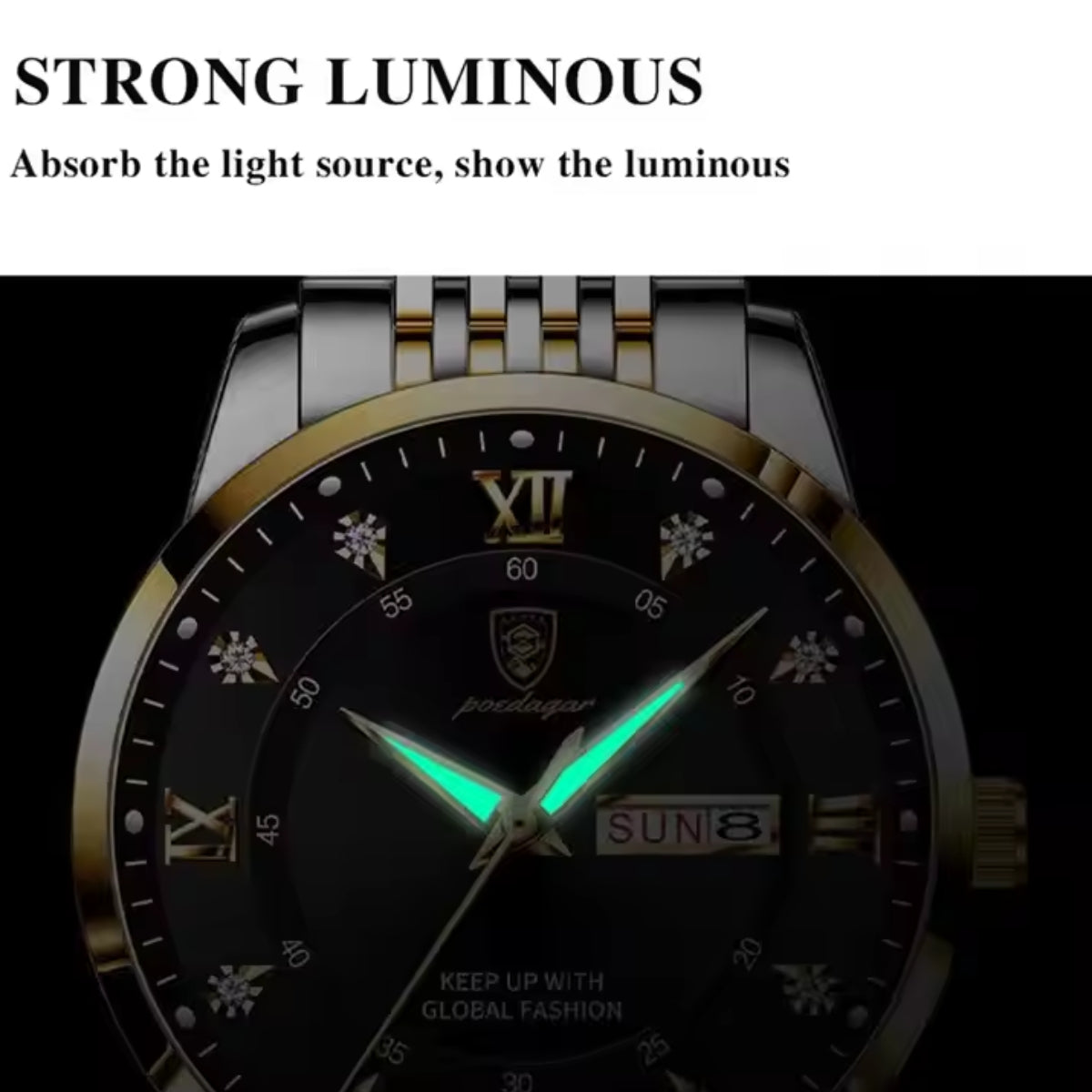 New Arrive Men Watches Stainless Steel Black Waterproof Luminous Japan Quartz Business Casual Simple Luxury Clock