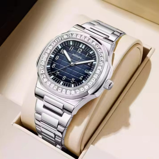 New Luxury Watch for Man Casual Quartz Men's Watches Male Clock Waterproof Luminous Date Week Stainless Steel Men Watch